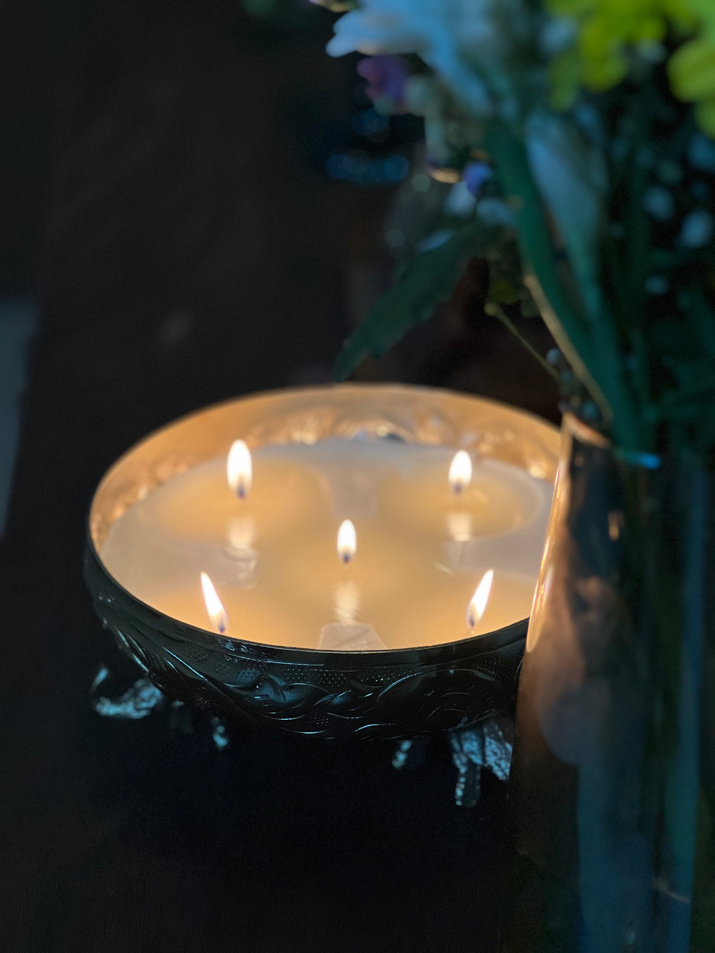 Elephant Urli candle