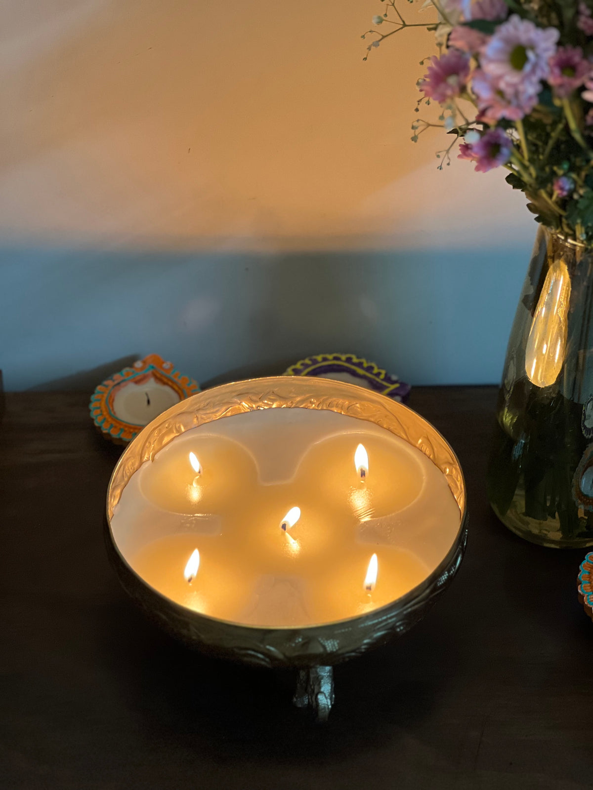 Elephant Urli candle