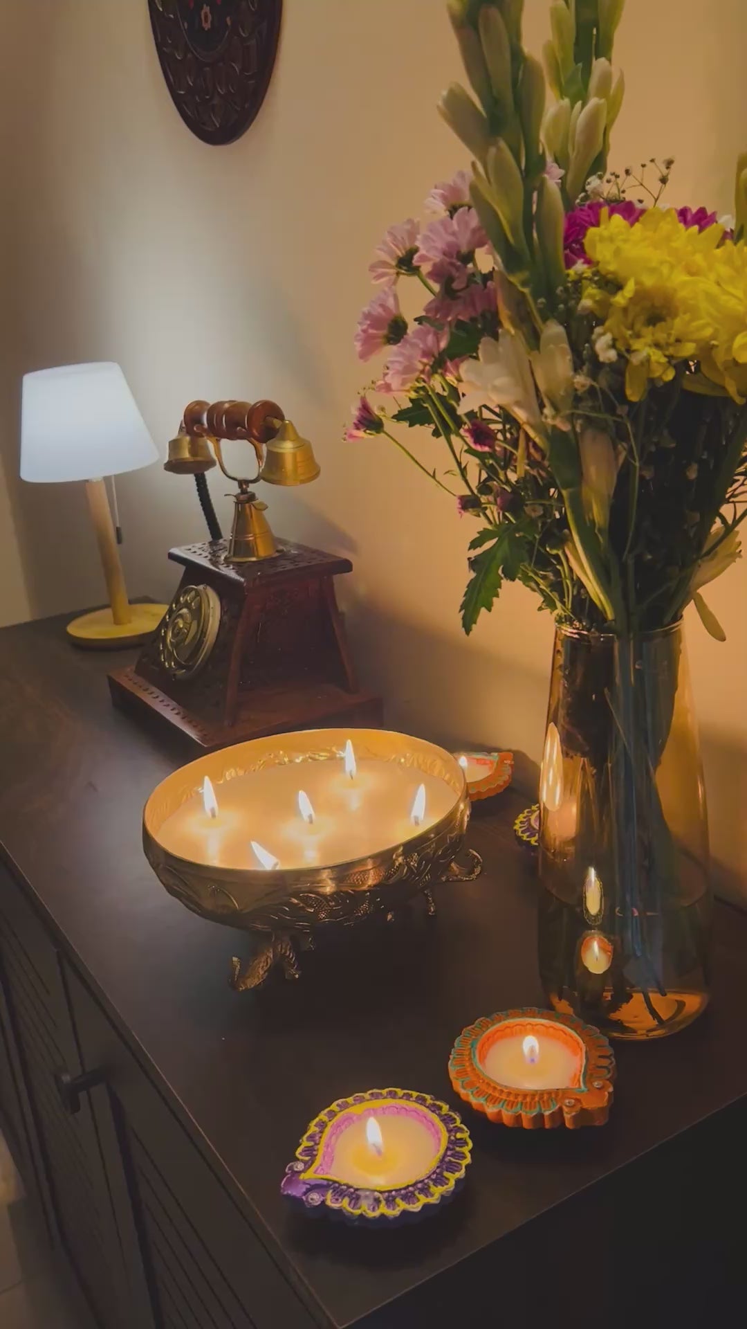 Elephant Urli candle